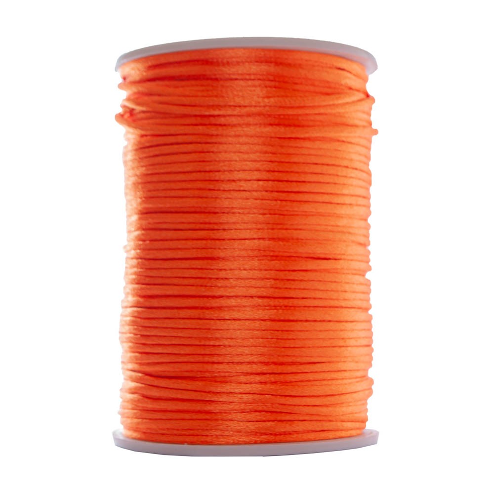 Sznurek satynowy gorsetowy 2mm pomarańczowy 91m