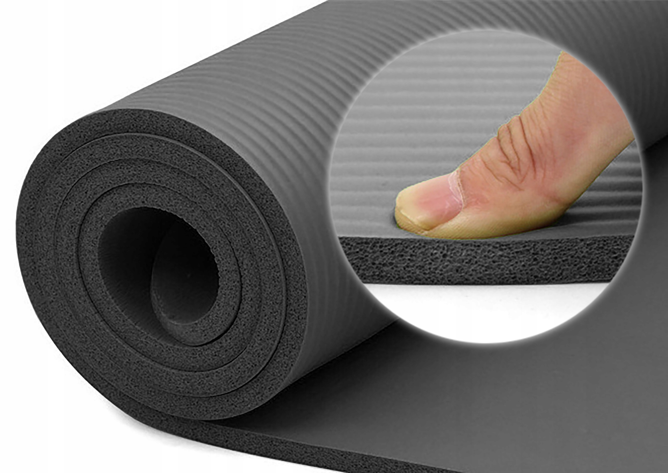 MATA DO ĆWICZEŃ JOGA FITNESS - STAR GRUBA SZARY GIMNASTYCZNA 183x61x1,5 Rodzaj do ćwiczeń