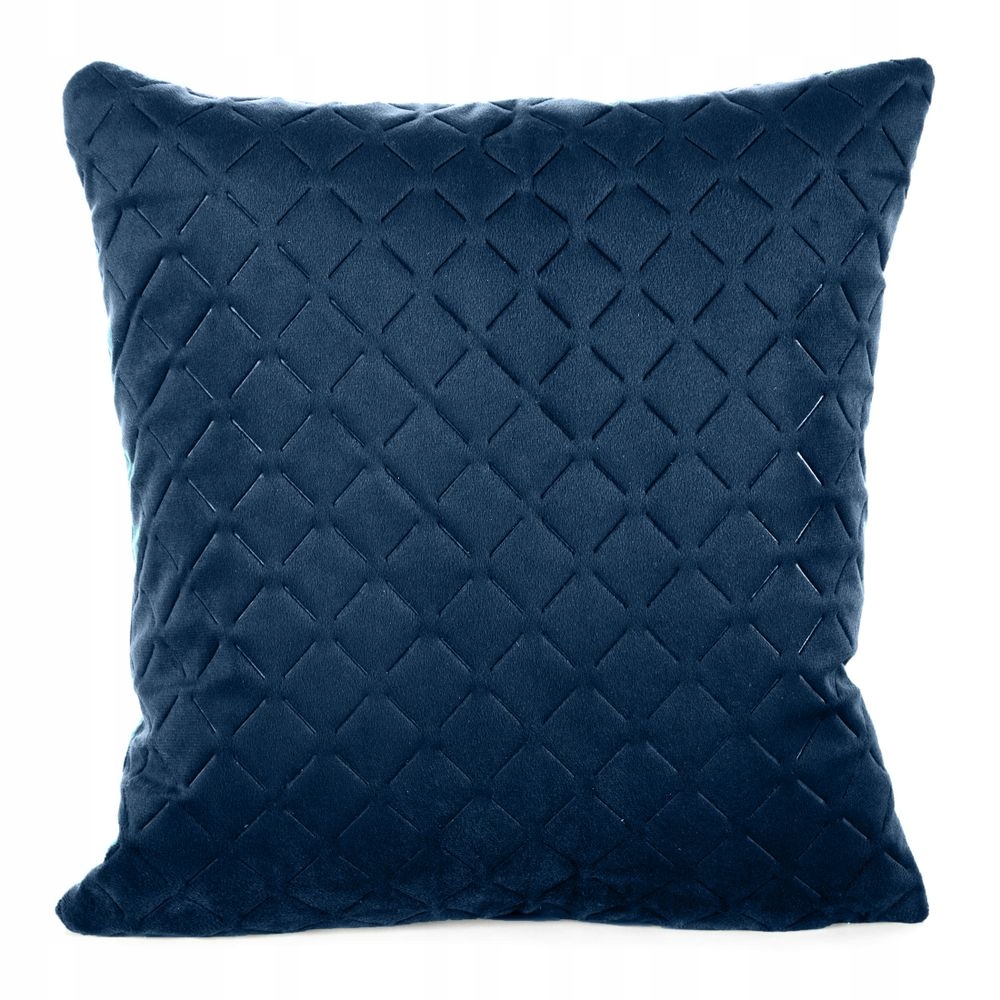 

Granatowa poszewka welwet wzór geometryczny 40X40