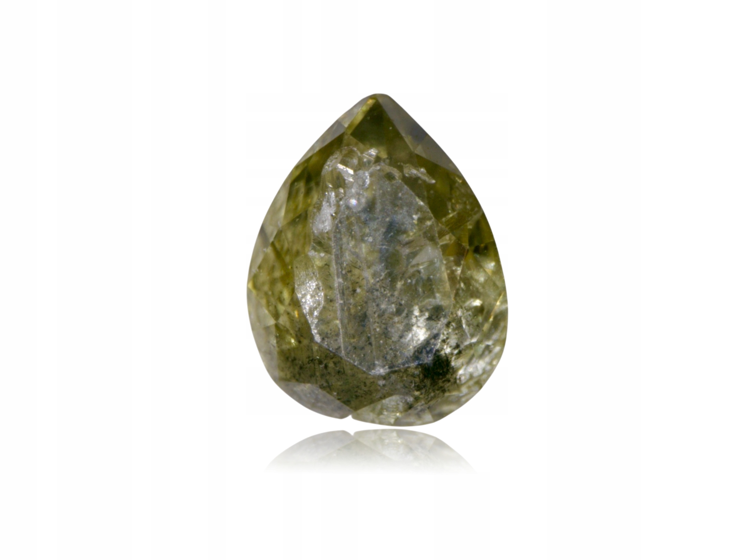 Přírodní diamant 0.10 ct Zelená slza I3 certifikát Wbd