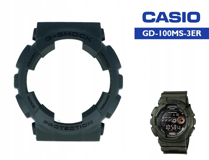 BEZEL do zegarka CASIO GD-100 GD-100MS zielony