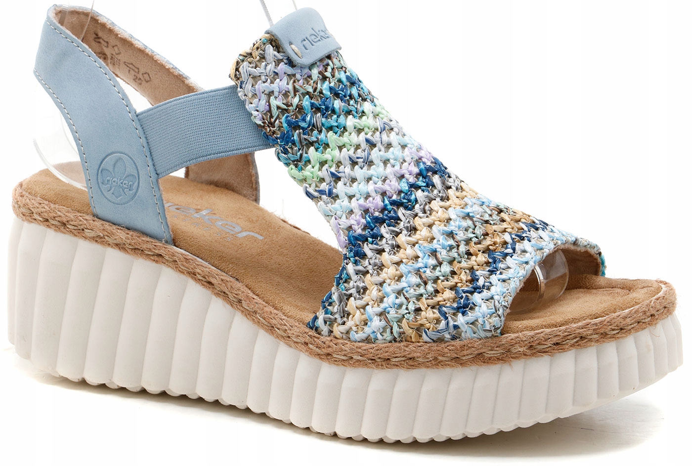 Rieker dámské sandály 69172-91 koturn modré vel.