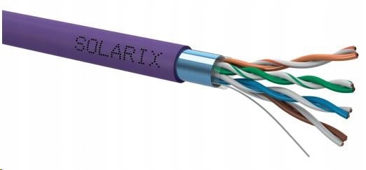 Solarix SXKD-5E-FTP-LSOH Ftp, Cat5E, drát, Lsoh, cívka, 500m