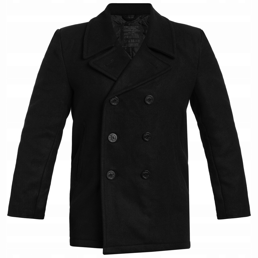 Pánská bunda bosmanka Mil-Tec Us Navy Peacoat Black XL