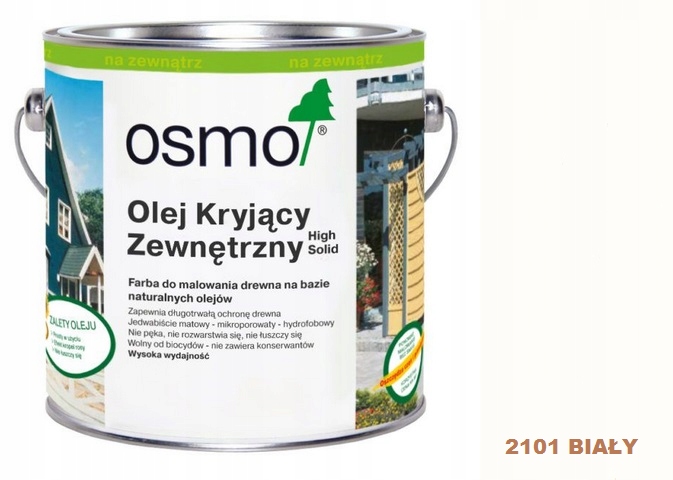 

Olej Kryjący Zewnętrzny Osmo 2,5 L 2101 Biały