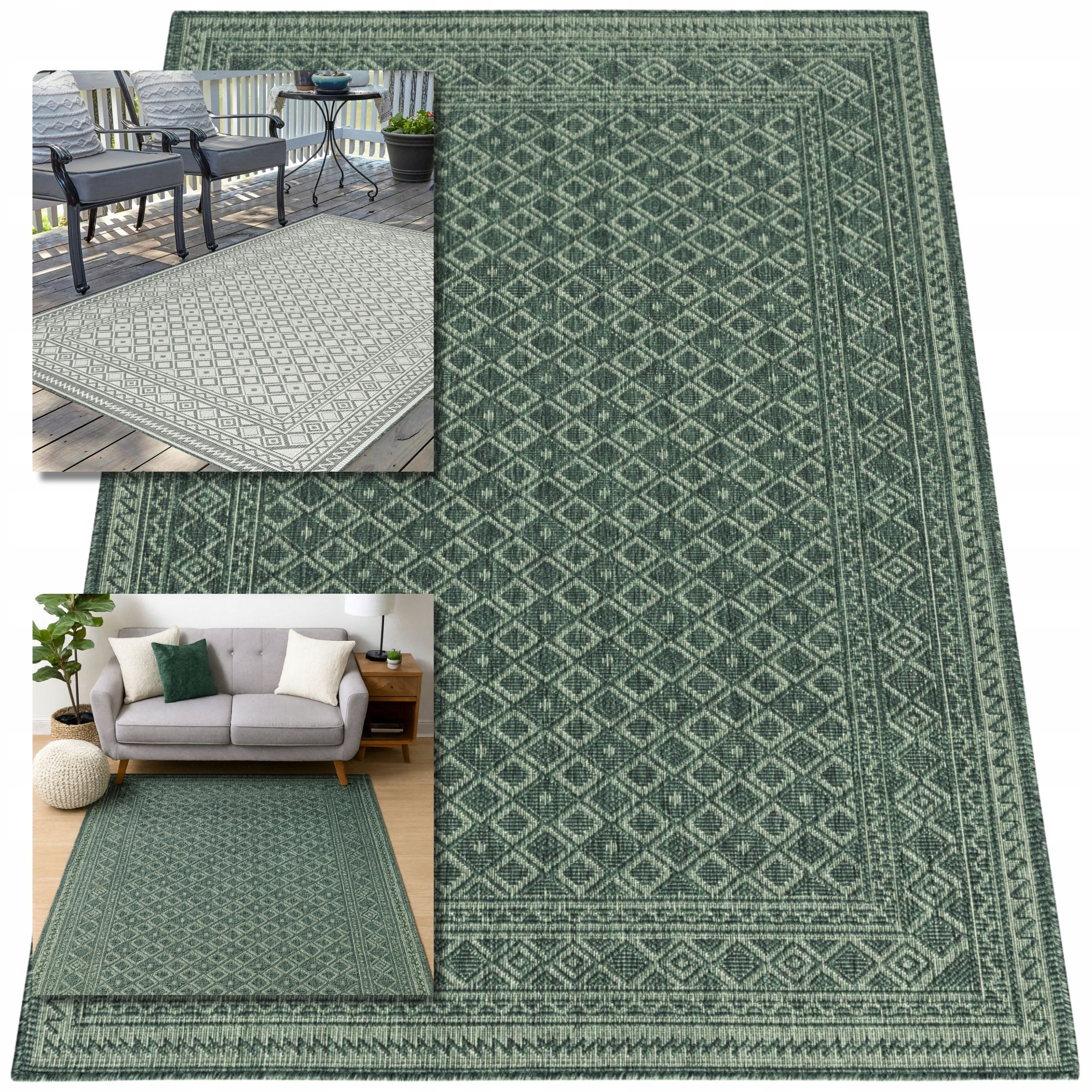 Koberec 160x230 Lana Zelený Provázkové Koberce Tkaný Koberec