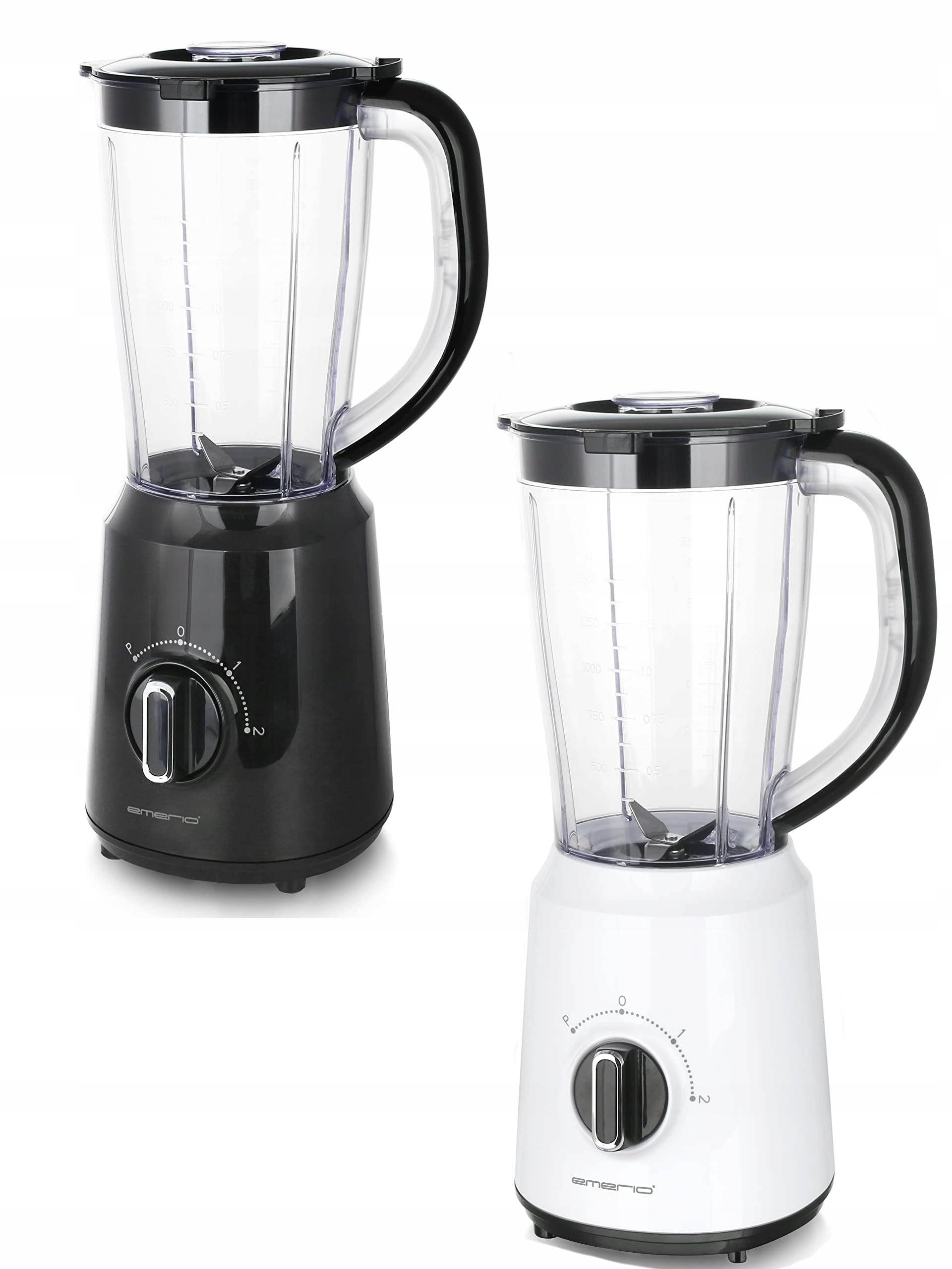 EMERIO Blender 500W Bez BPA Kruszenie Lodu 1.5l 2 Prędkości Czarny — miniatura 8