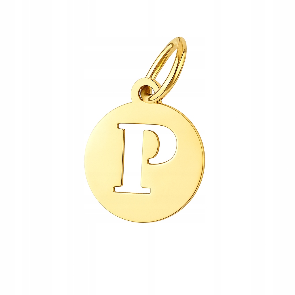 Zlatý přívěsek s přívěskem písmenko P
