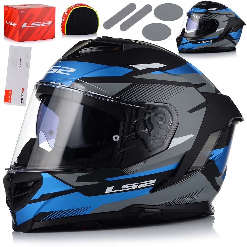 Motocyklová Prilba LS2 FF818 Storm III Komai Black Blue Pinlock Blenda