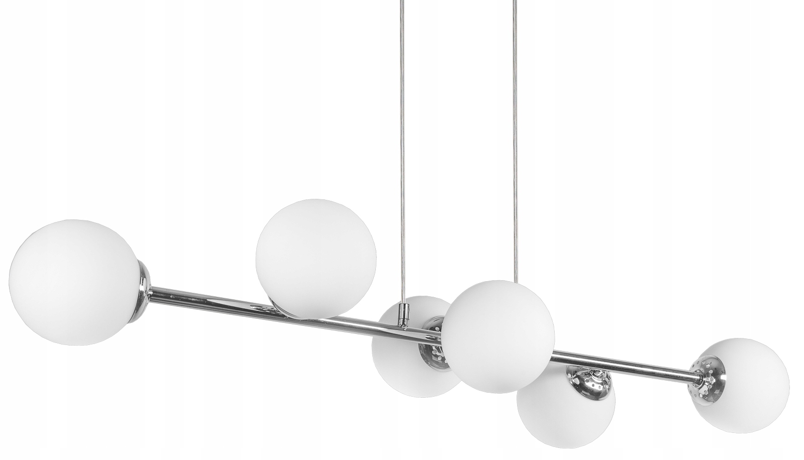 

Lampa Wisząca Sufitowa Żyrandol Chrom Kule Led