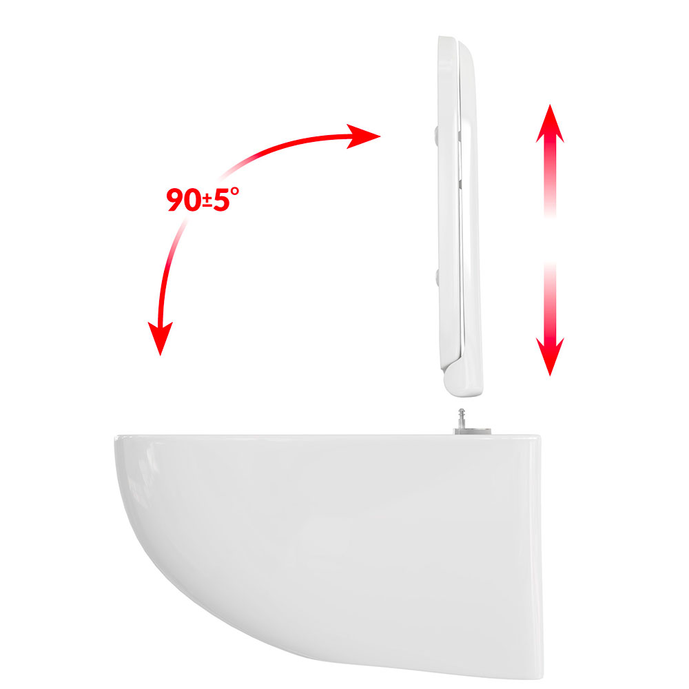 LEKKA UNIWERSALNA REGULOWANA DESKA SEDESOWA WOLNOOPADAJĄCA DO KOŁO STYLE Linia Kadyks