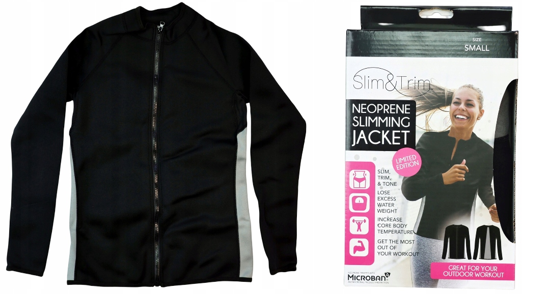 Dámská zeštíhlující bunda Neopren Běh Sauna Fitness Slim&Trim vel. S