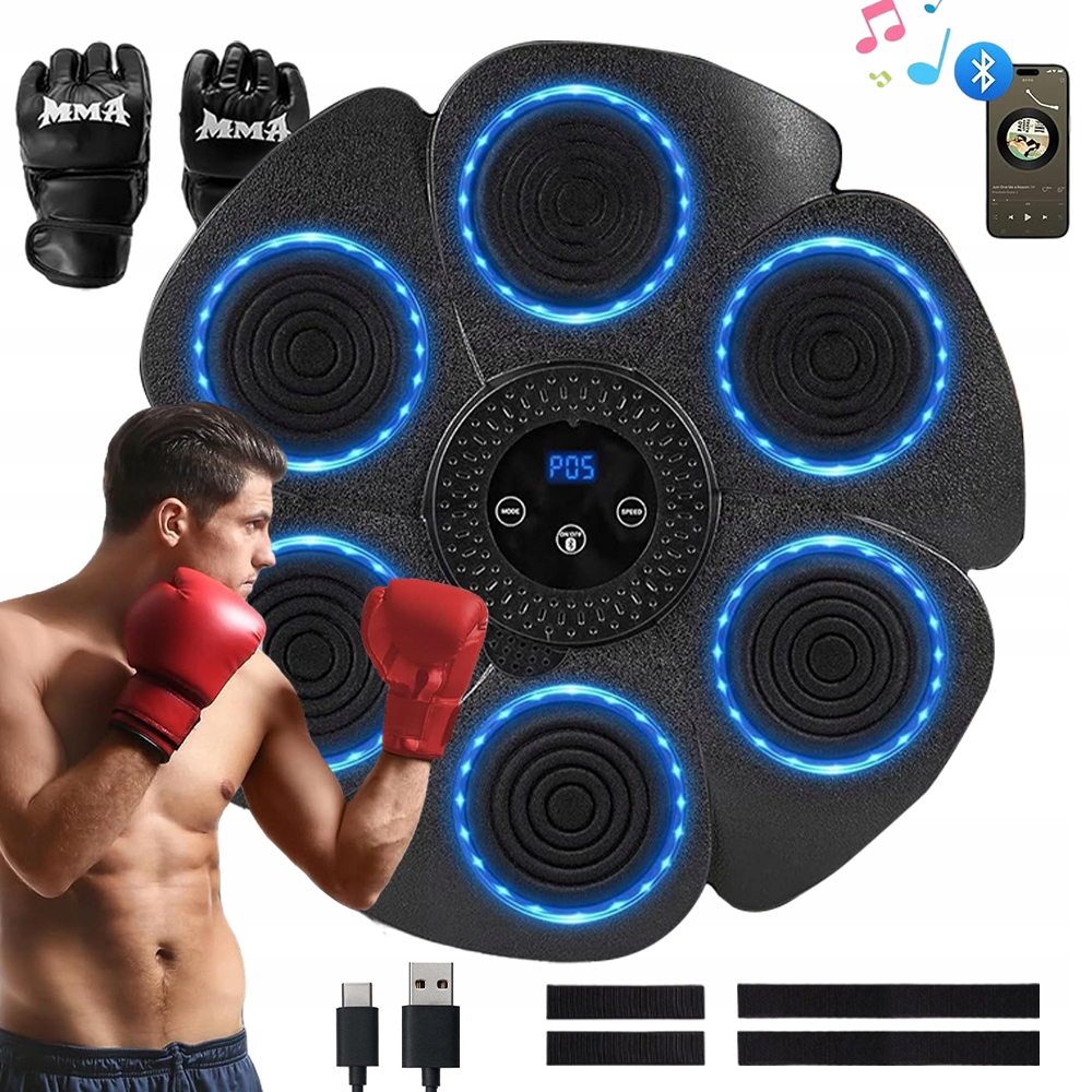 Elektronická Boxovací Deska Hudební Trenažér Stroj 9 Režimů 18 Rychlostí