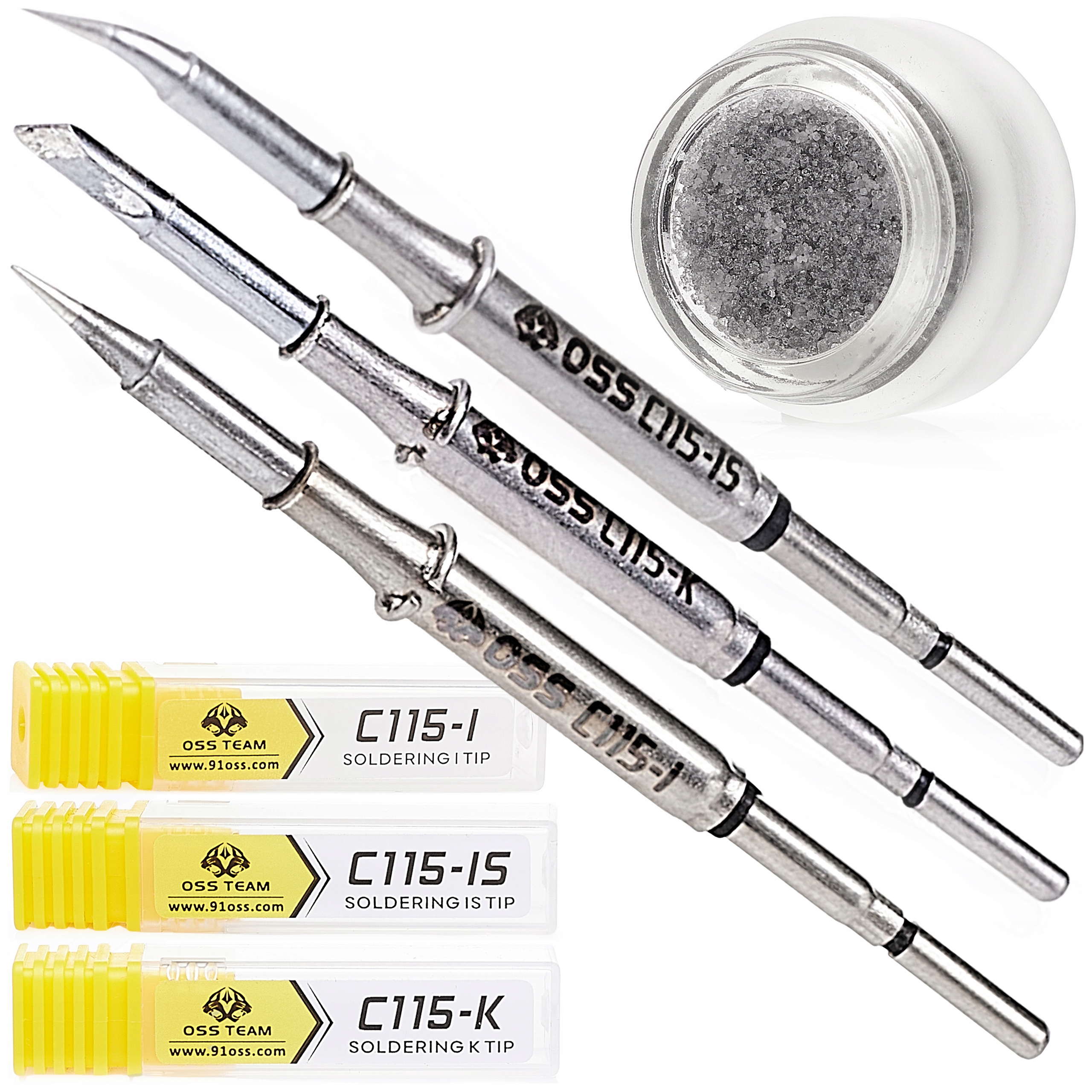 Sada 3x Přesný Pájecí Hrot C115 Oss Team Regenerátor Hrotů