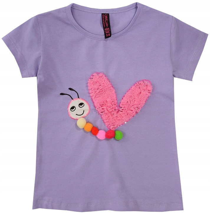 

Bluzka T-shirt Fiolet gąsieniczka 9/10 H208G