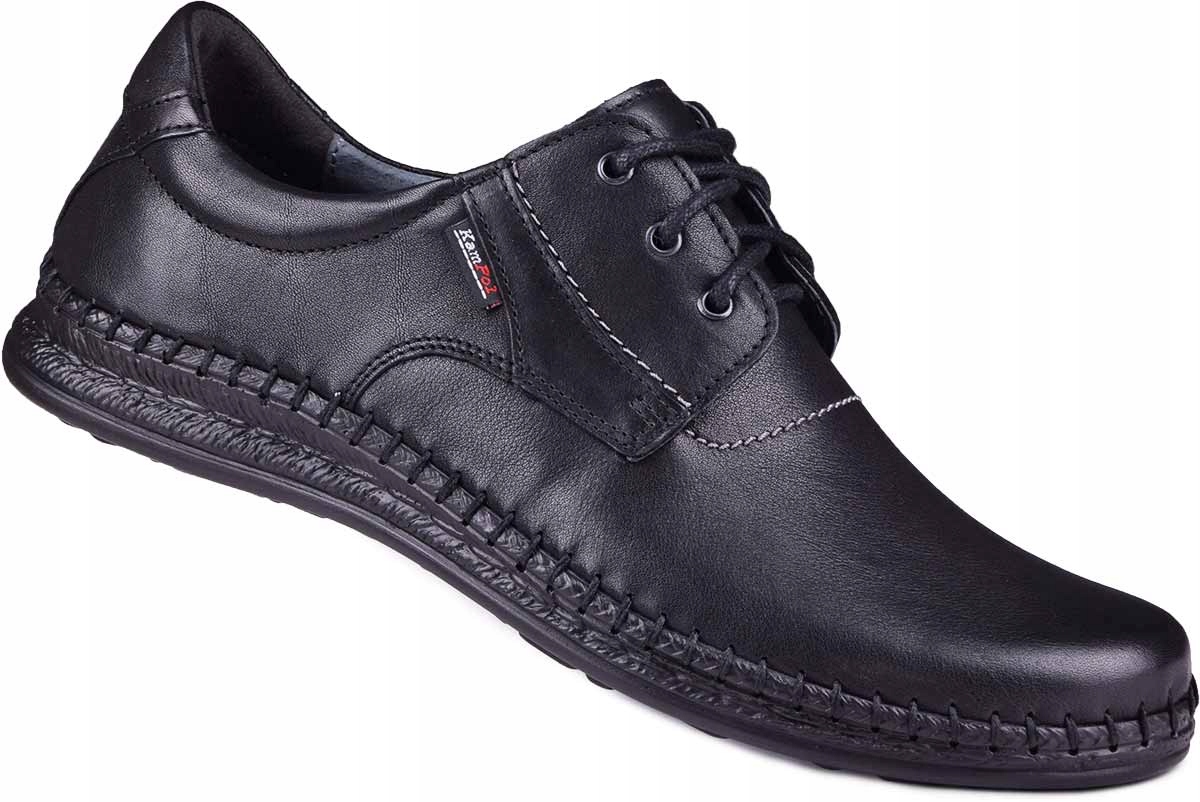 

Buty męskie skórzane czarne tęgie obuwie r.42