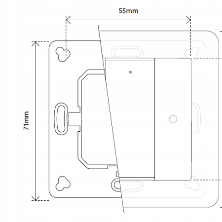 Heatit Z-Push 2x przycisk na ścianę czarny Z-wave Cechy dodatkowe przyciski funkcyjne łączność radiowa