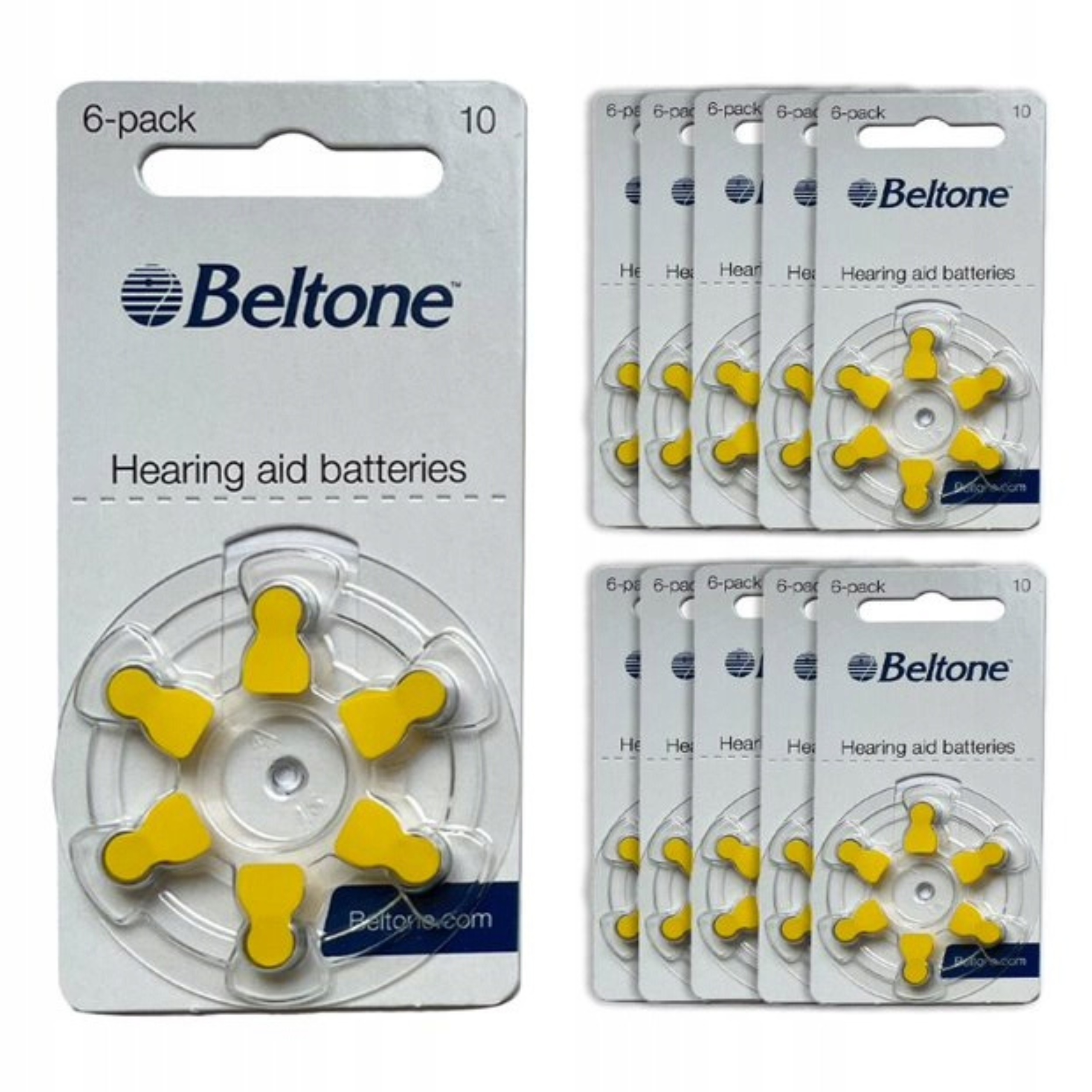 Baterie do Aparatów Słuchowych Beltone 10 Zestaw 10 Listków 60 Sztuk