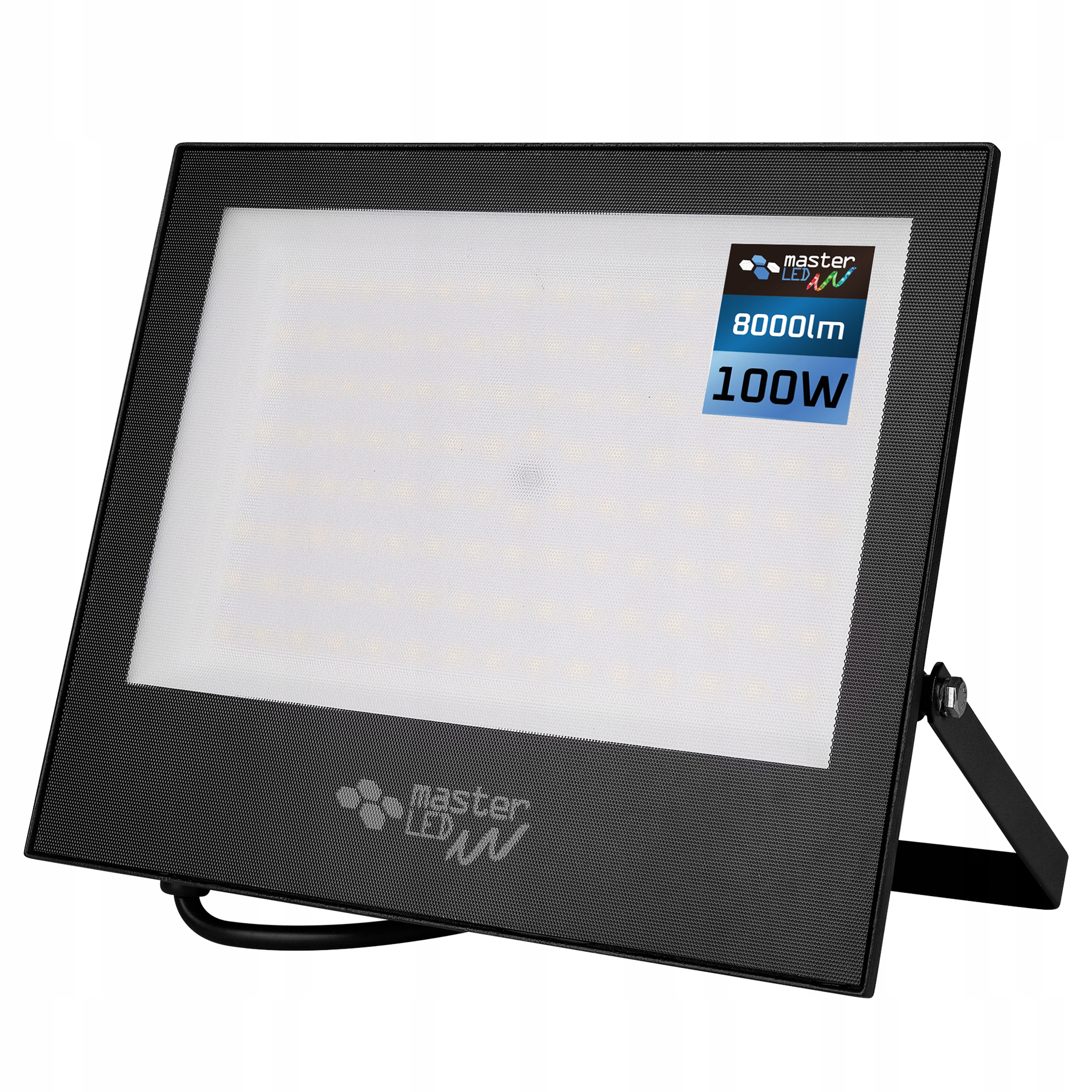 Naświetlacz halogenowy Masterled 100 W czarny 6500 K 8000 lm IP65