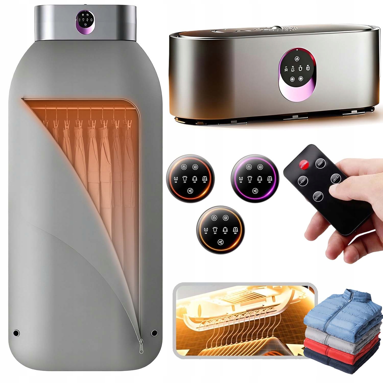 Levně Elektrická Sušák Na Prádlo Sušák Skládací Sušák 4-RYCHLOSTNÍ Časovač