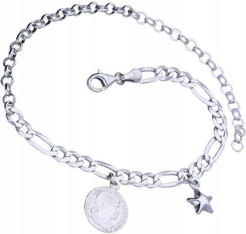 Stříbrný náramek 925 s moderním obrázkem a módním dárek