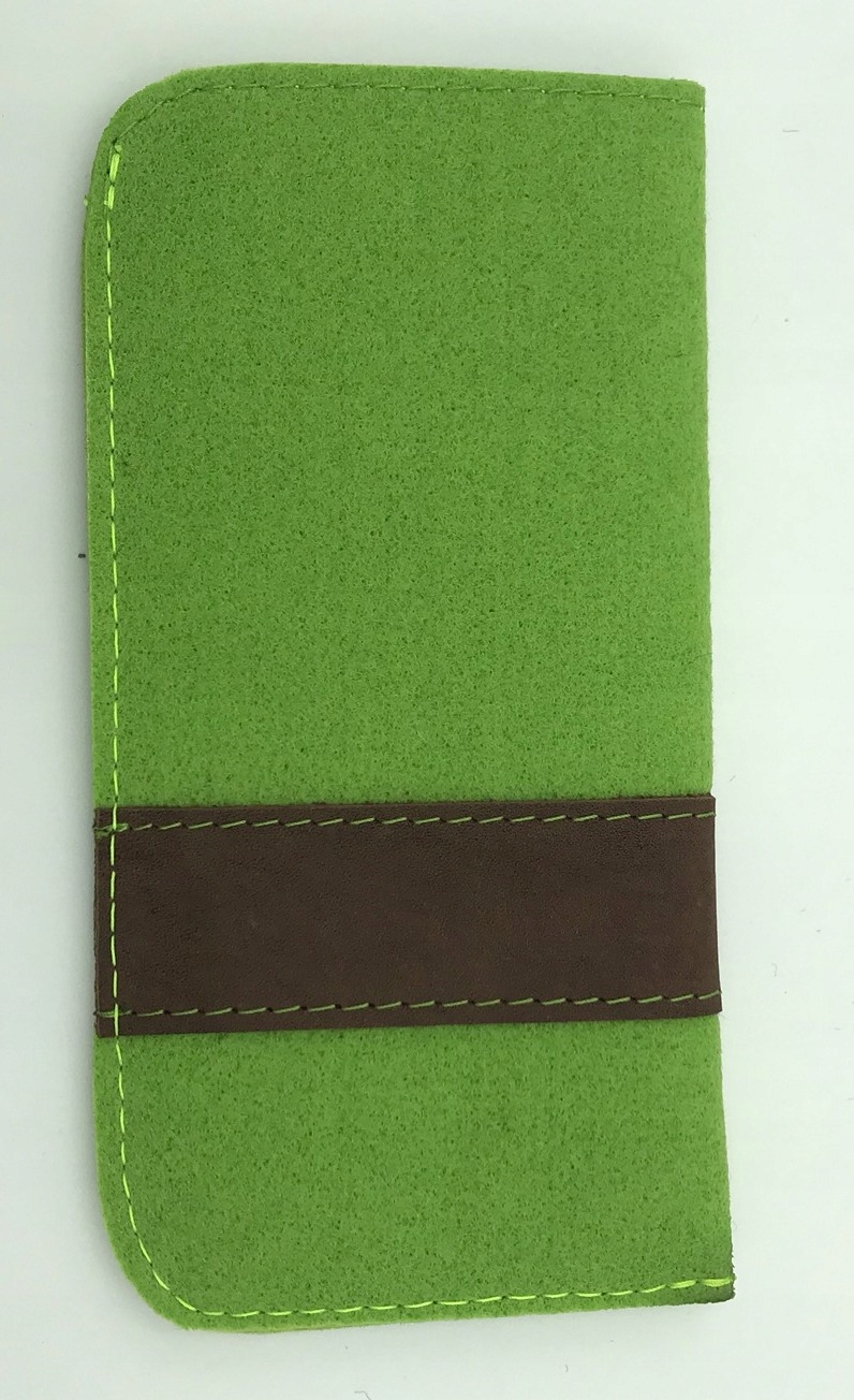 ETUI NA OKULARY Z FILCU DUŻE XL ZIELONY Marka inna