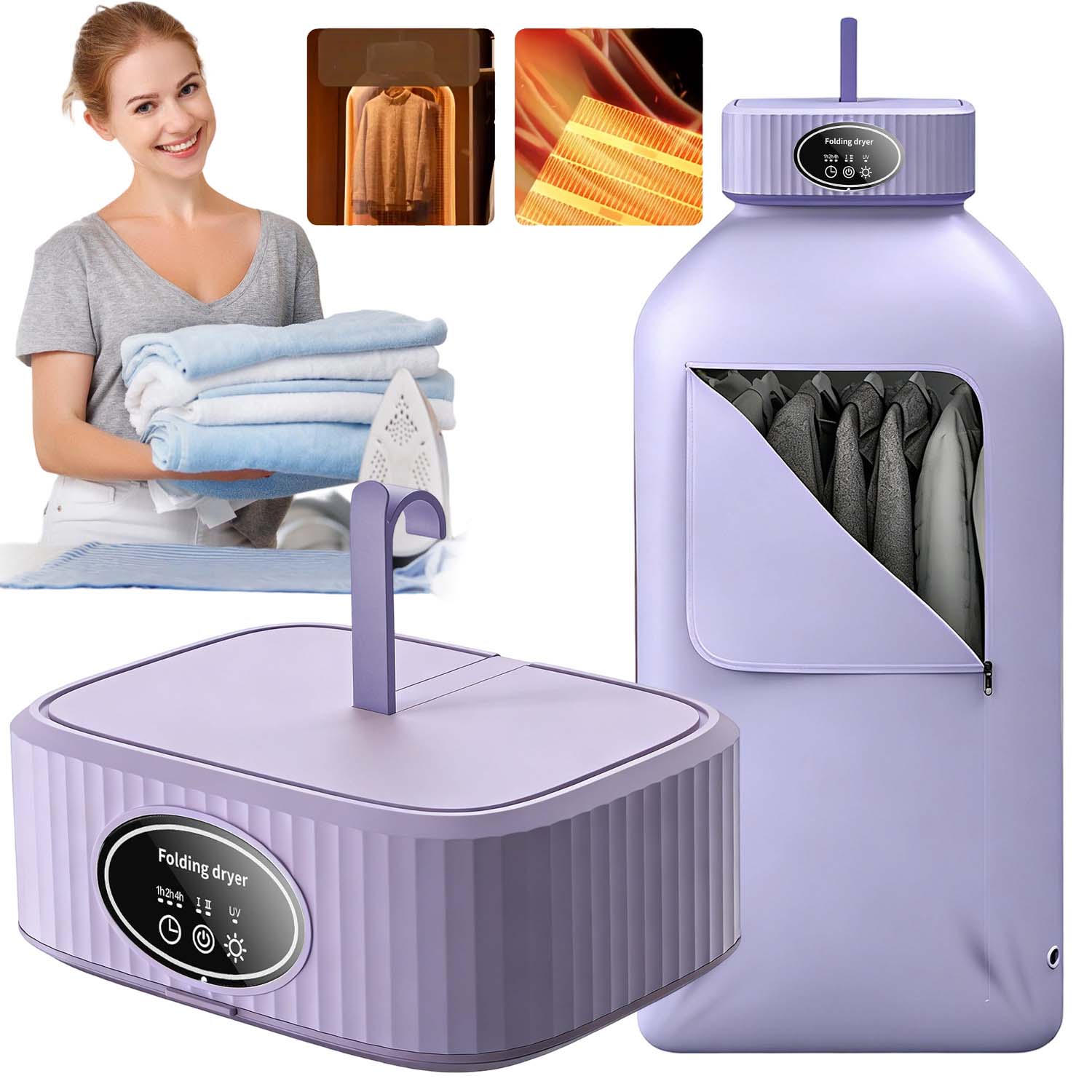 Elektrická Sušák Na Prádlo Sušák Skládací Sušák Přenosná 600 W