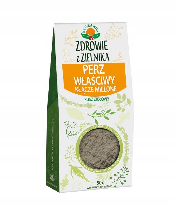 

Perz właściwy Kłącze Mielone Susz 50g Natura Wita