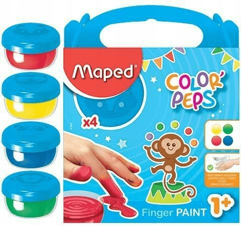 

Farby do malowania palcami. 4 sztuki. Maped.