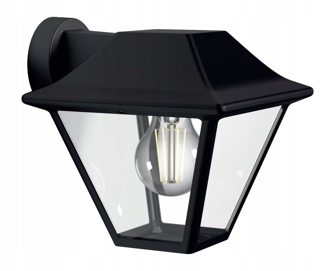 Venkovní nástěnné svítidlo s kloszem Philips černé E27 60 W