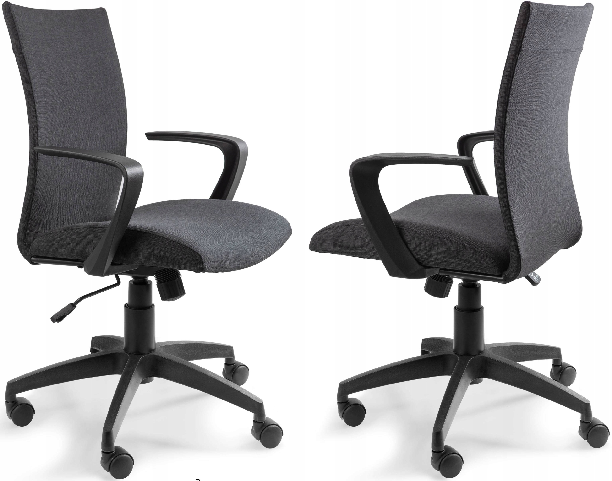 Krzesło Biurowe Millo Czarne Obrotowe Tkanina Pracownicze Niskie do Pokoju