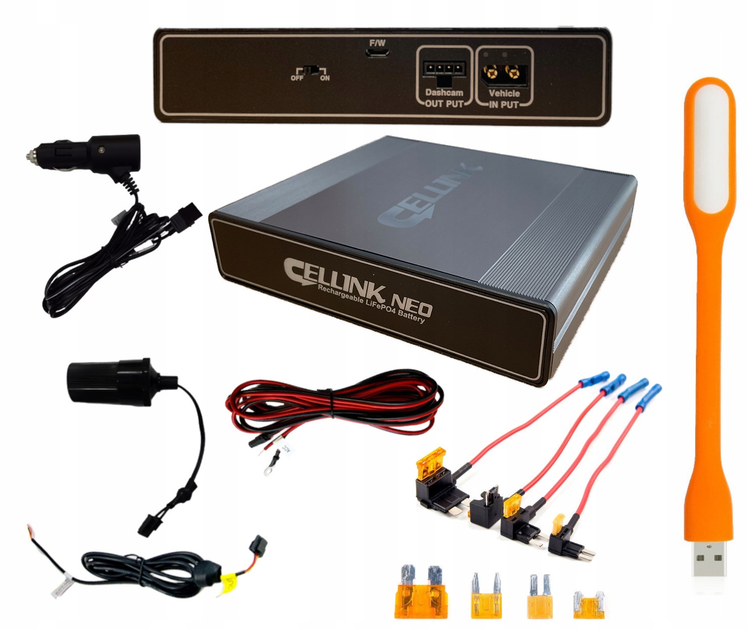 Cellink NEO5+ S Powerbank 4500mAh Do Kamer Samochodowych Kabel Adaptery