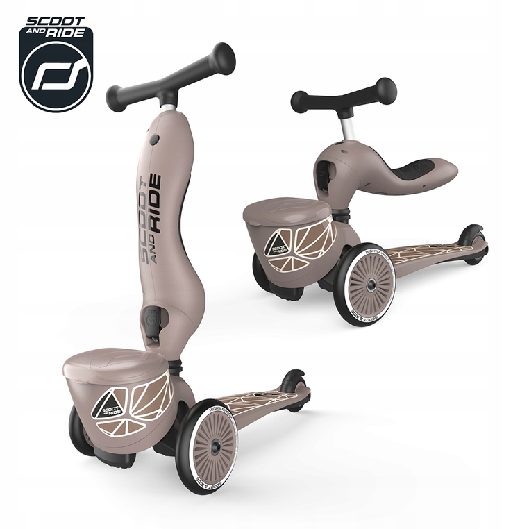Scootandride Highwaykick 1 Lifestyle 2w1 Jeździk i hulajnog 1-5 lat Brown L