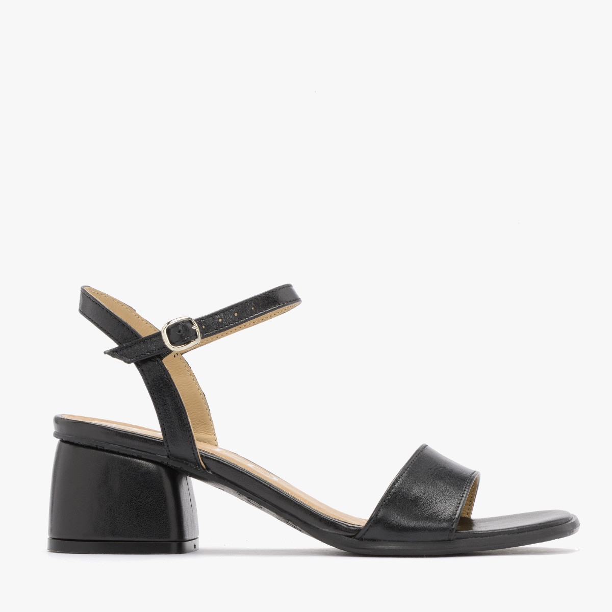 

Ryłko czarne skórzane sandały damskie 38