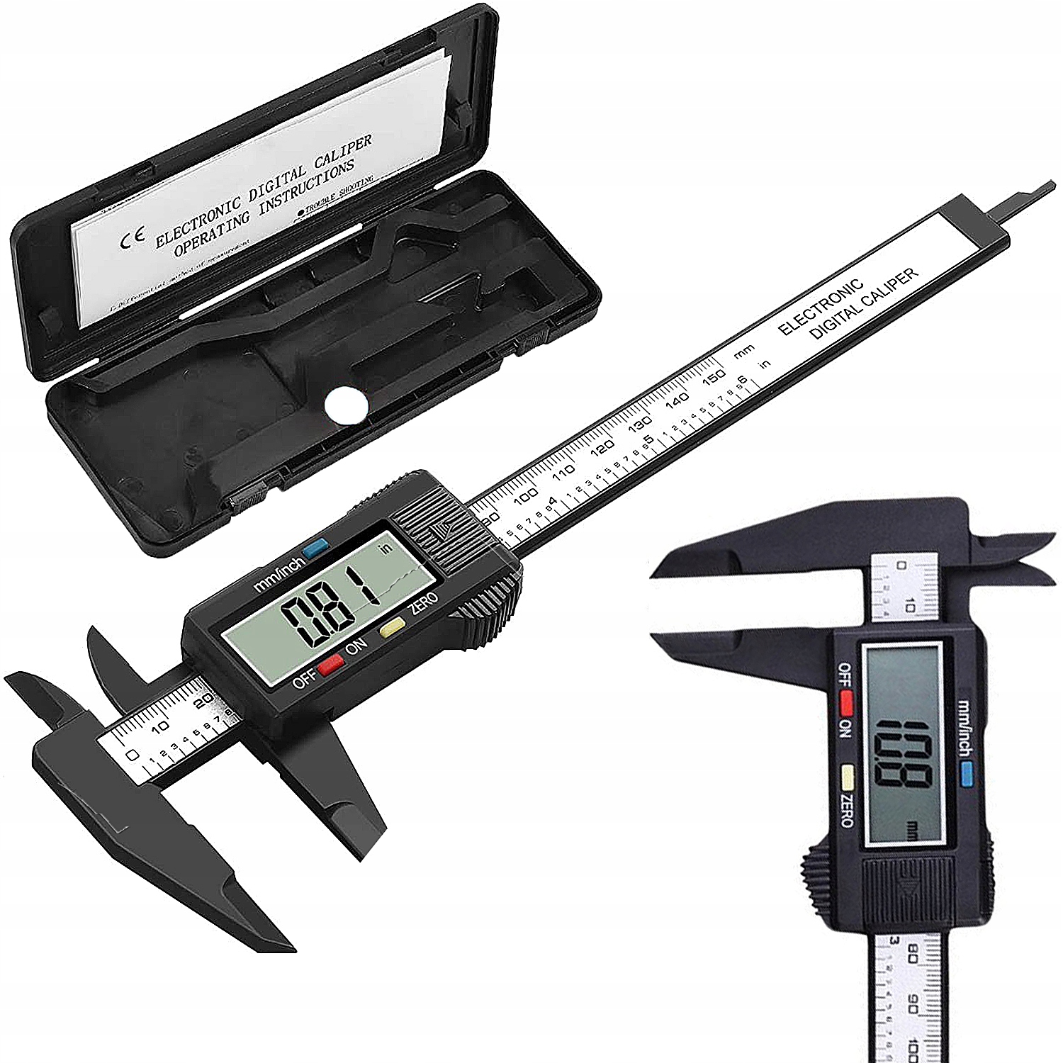 

Suwmiarka Elektroniczna Cyfrowa Pomiarowa Z LCD 43