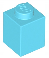 

Lego 3005 Klocek 1x1 lazurowy średni Nowy (1g)