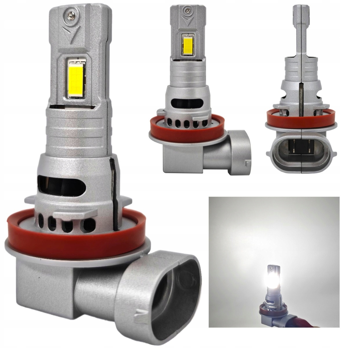 H11 Led 12V Canbus Csp krátká 6000lm Novinka 2 ks silné bílé světlo