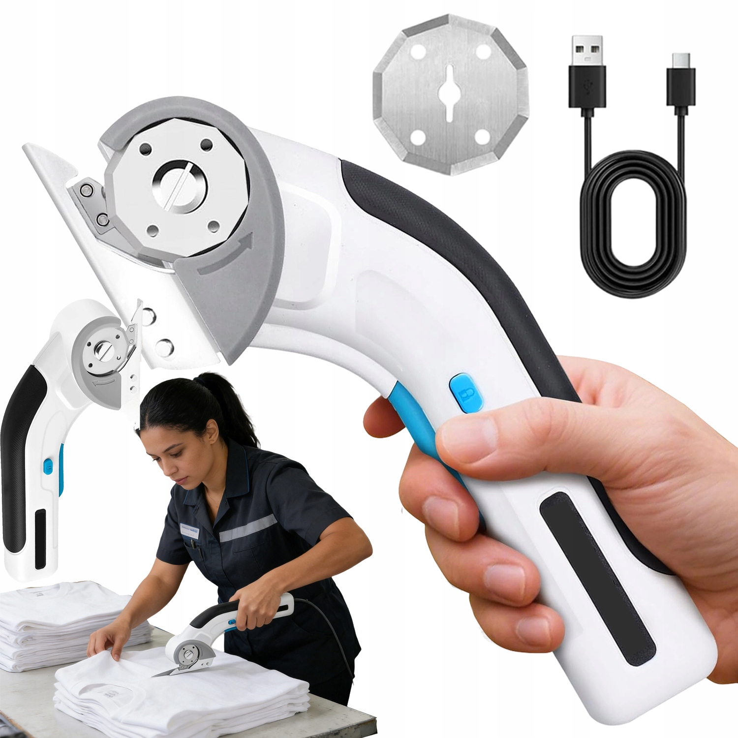 Elektrický řezací stroj na tkaniny Nůžky na karton Nůž Krojczy Krejwiecki