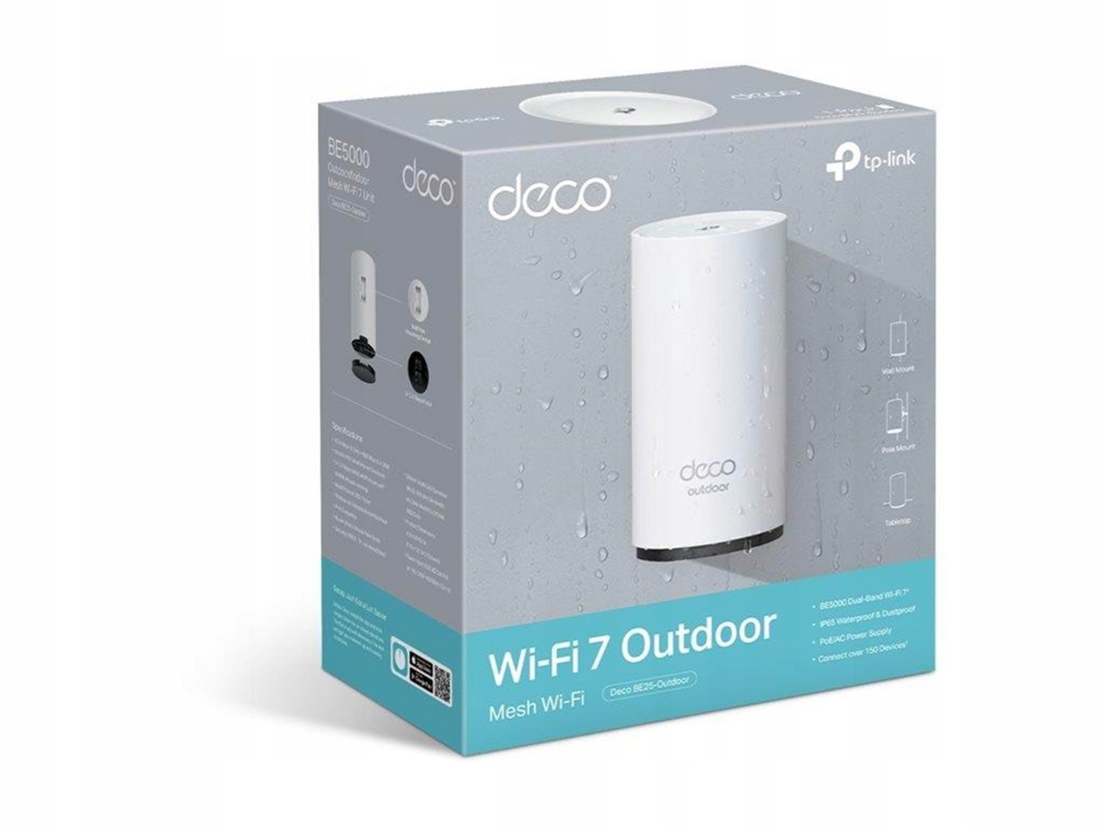TP-Link Deco BE25-Outdoor Wi-Fi 7 2 882 Mbit/s (5 GHz) 688 Mbit/s (2,4 GHz)
