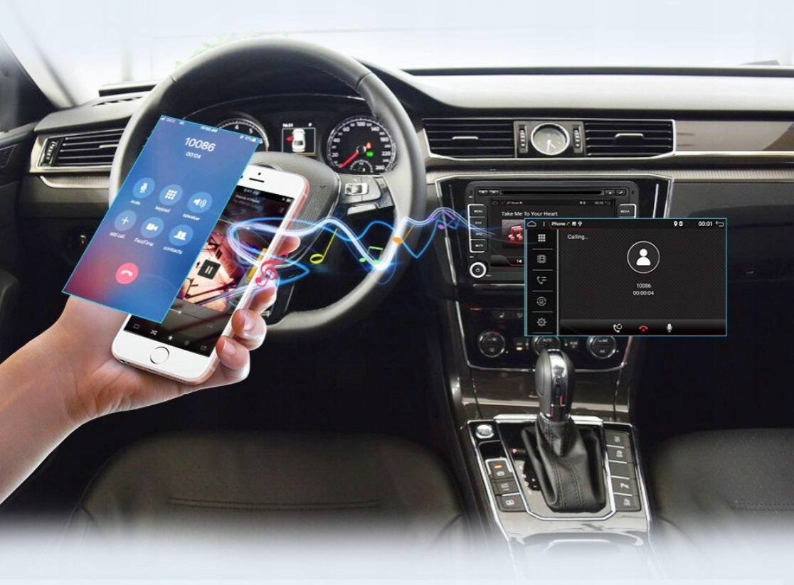 RADIO ANDROID VW PASSAT GOLF SKODA SEAT LEON 4/64 Złącza AUX minijack USB RCA Pre-out (przedwzmacniacz) RCA Sub-out (subwoofer)