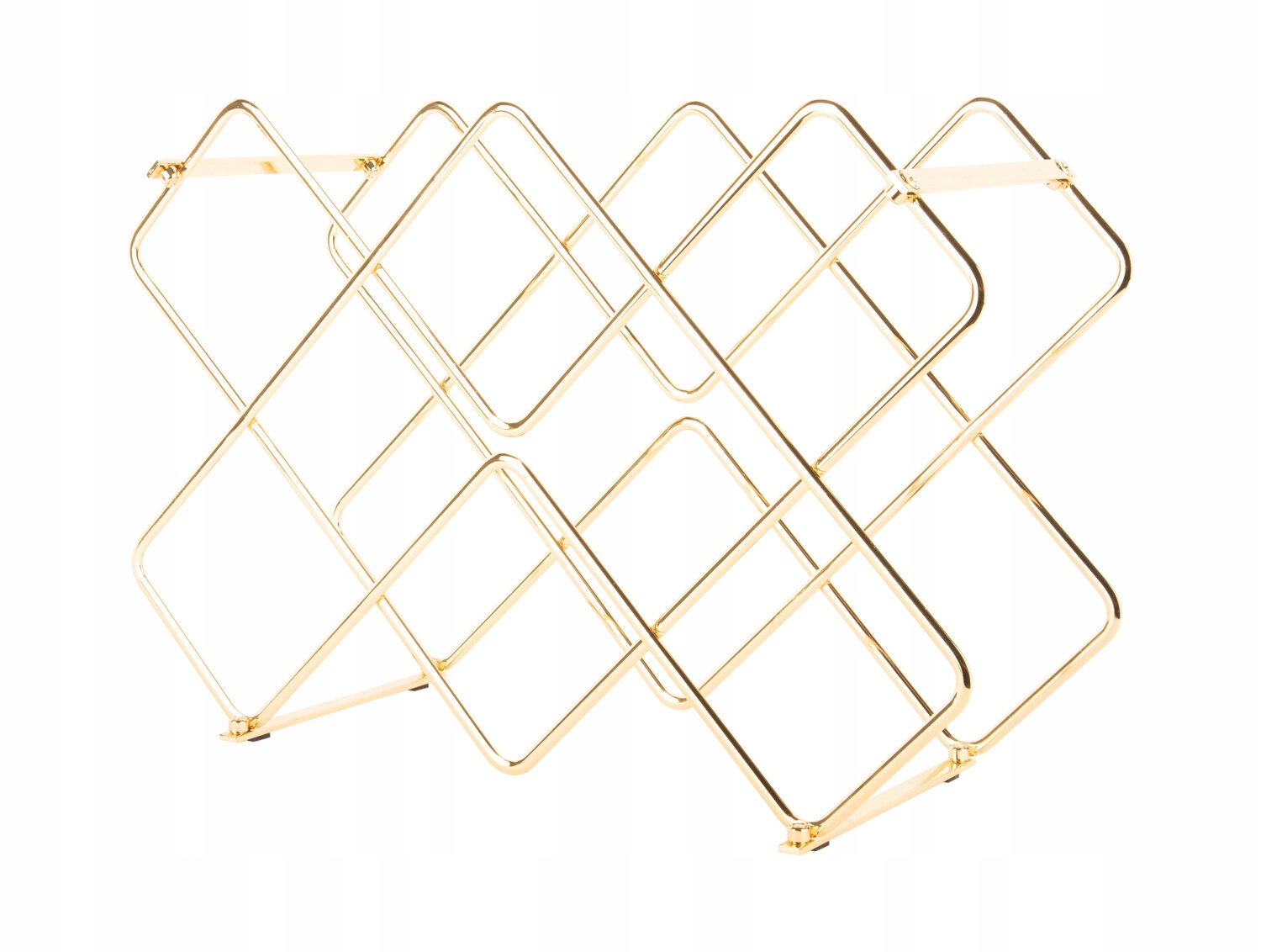 Stojan Na Víno Zlatý Kovový Na Láhev S 8 Lahvemi Na Dárek