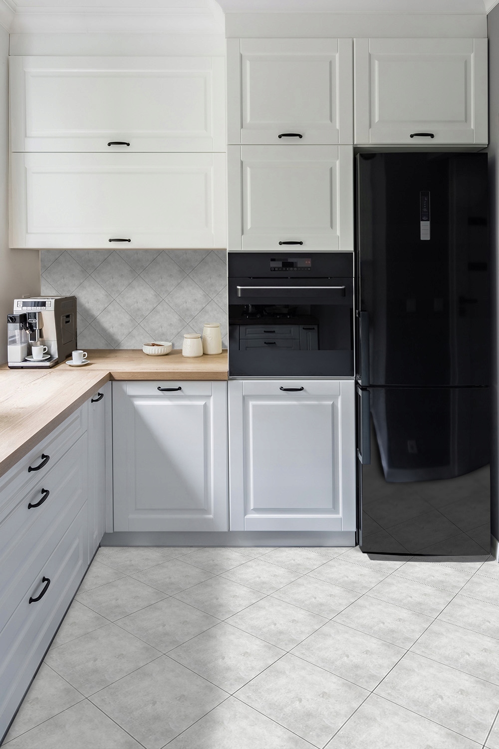 Płytka ścienna samoprzylepna 9 szt Tekstura betonu Typ dekor