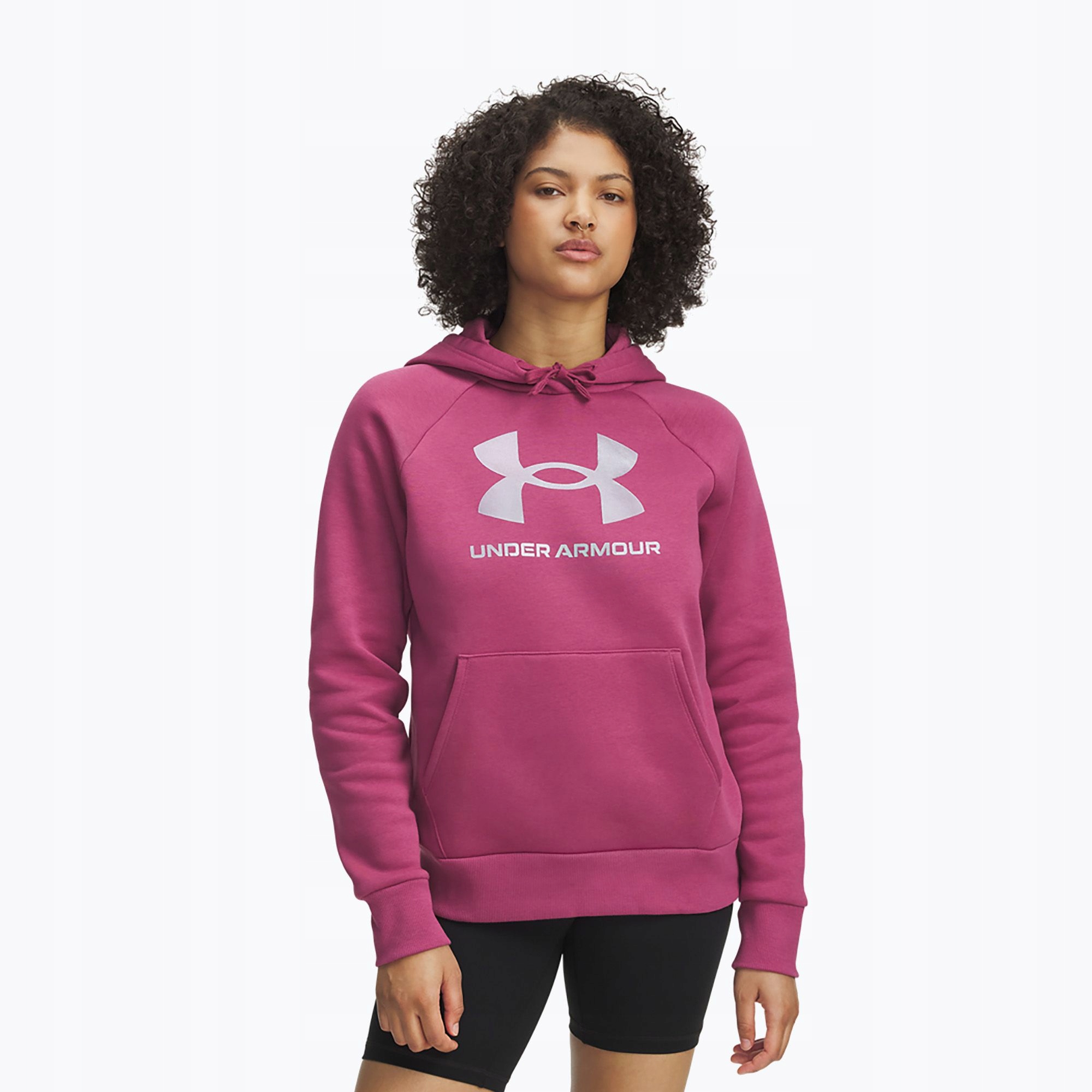 Mikina S Kapucí Under Armour Fuchsiová Rival Feelce Shimmer Hoddy L