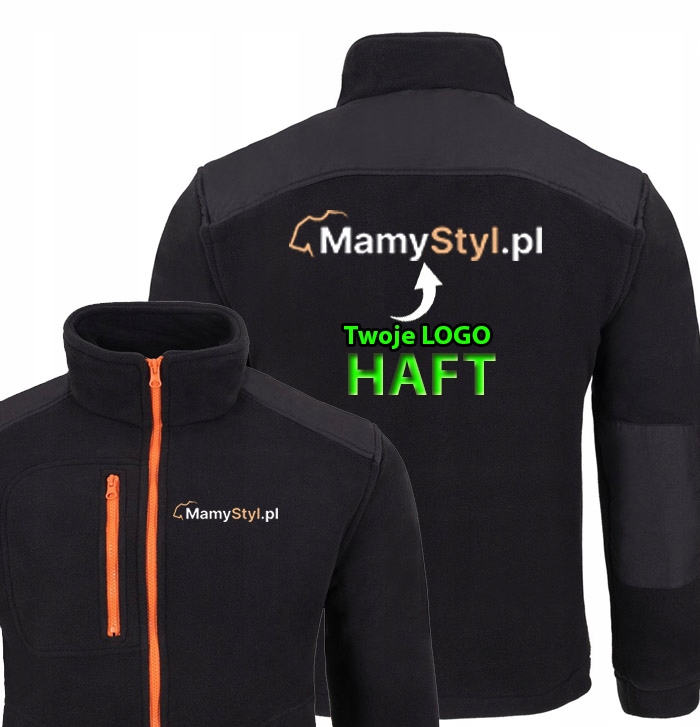 Polar męski z HAFTEM własnego logo z przodu i na plecach 340 Kod producenta mamystyl340