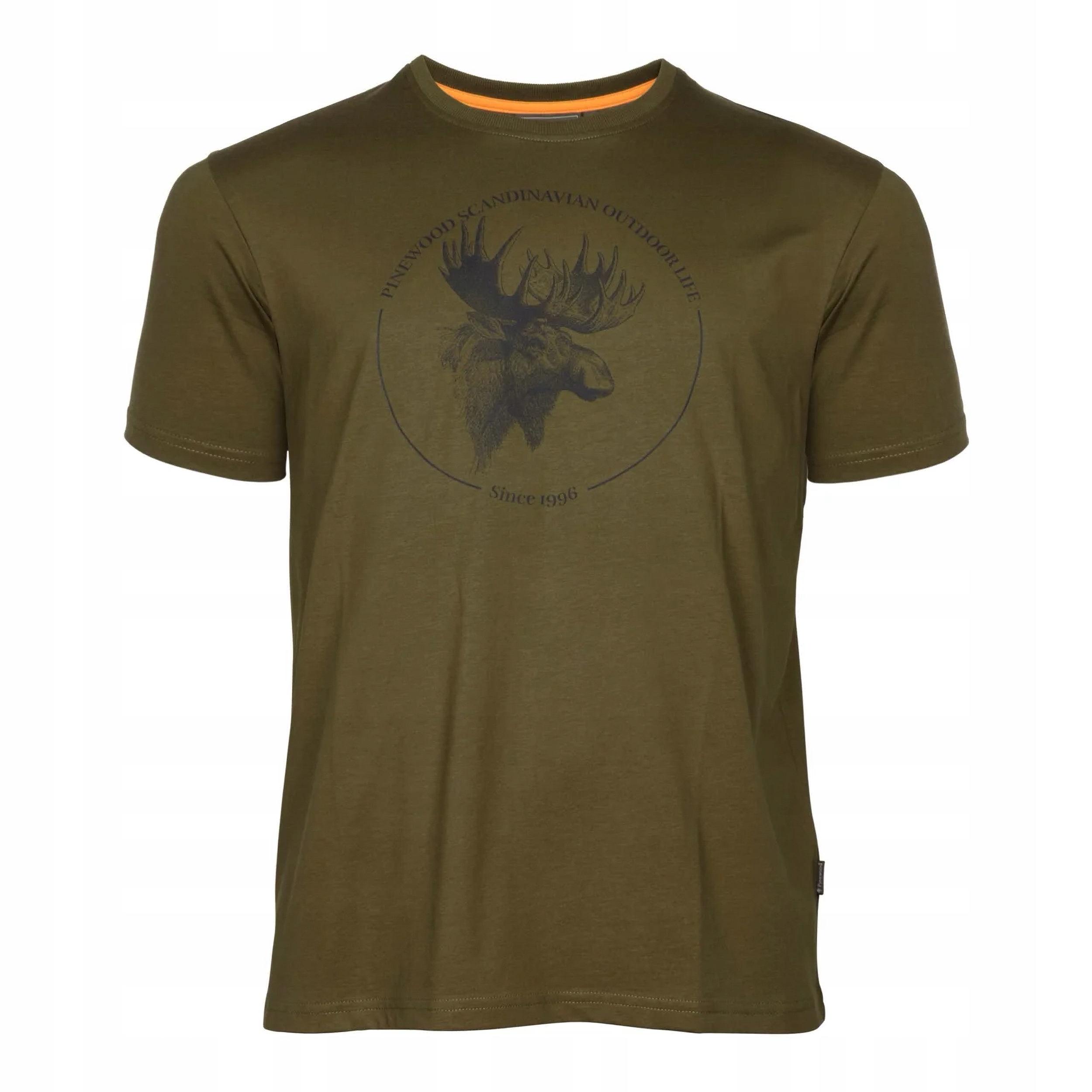 Koszulka męska Pinewood Moose oliwkowa M
