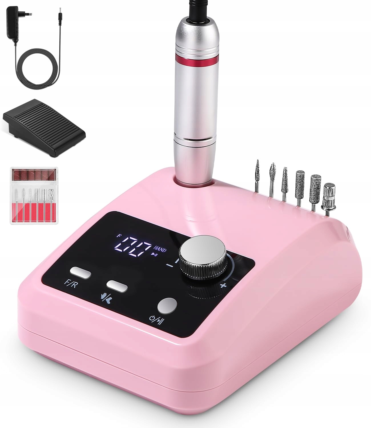 Bruska Na Nehty Manikúra Silná 45000 Rpm Profesionální Růžová