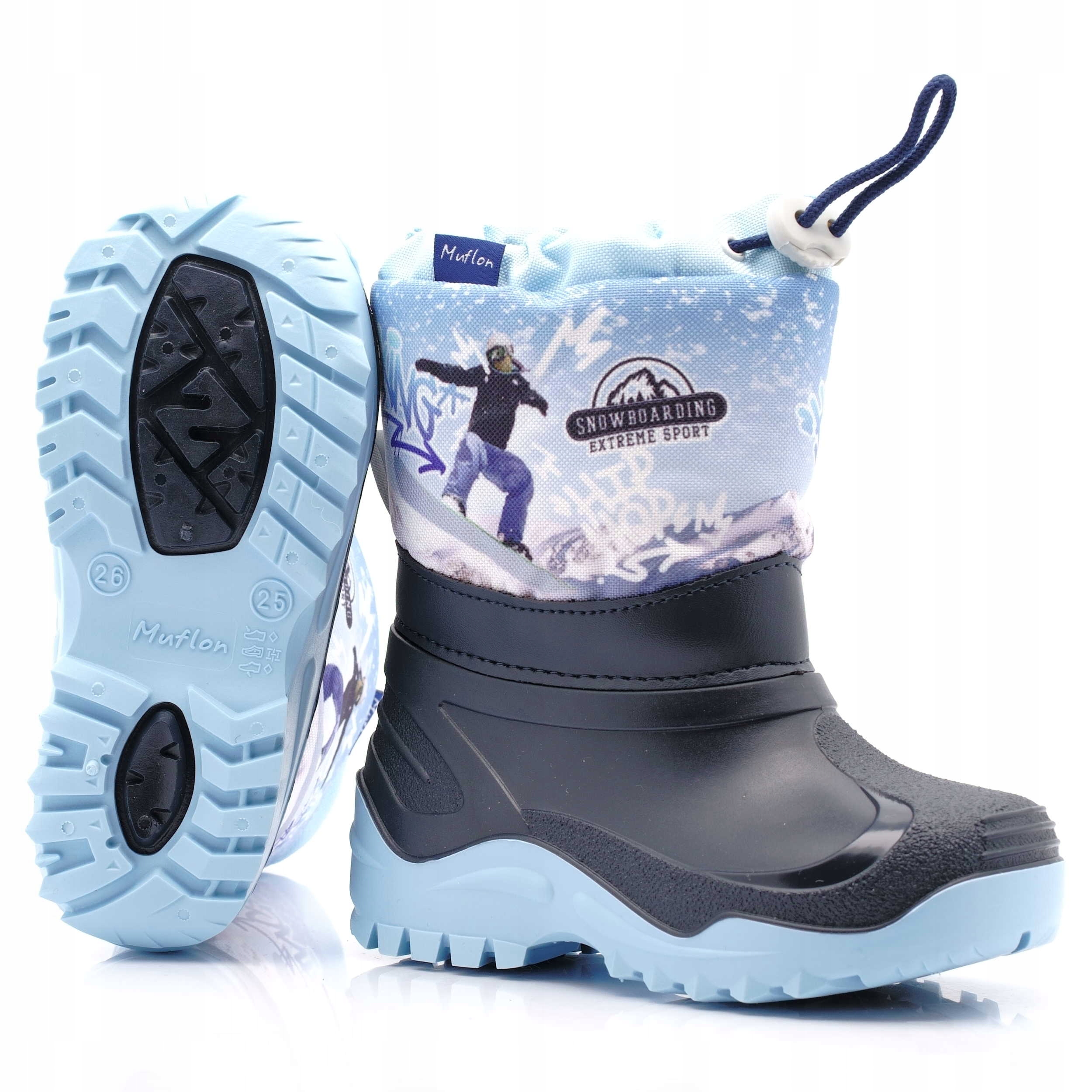 ŚNIEGOWCE ZIMOWE BUTY OCIEPLANE DZIECIĘCE 21/22