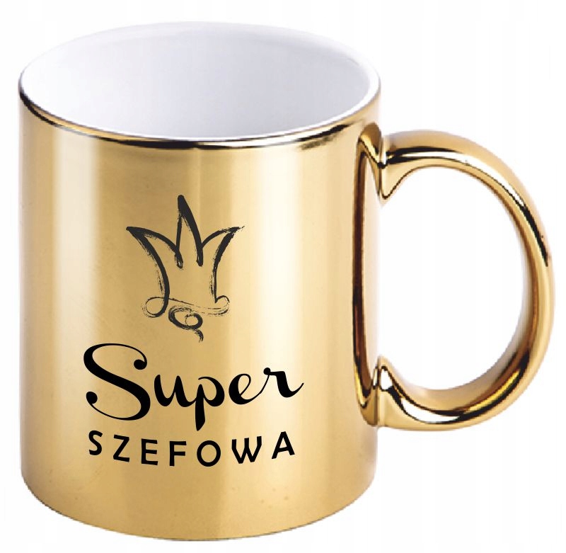 

Piękny błyszczący Złoty Kubek Szefowa ->1