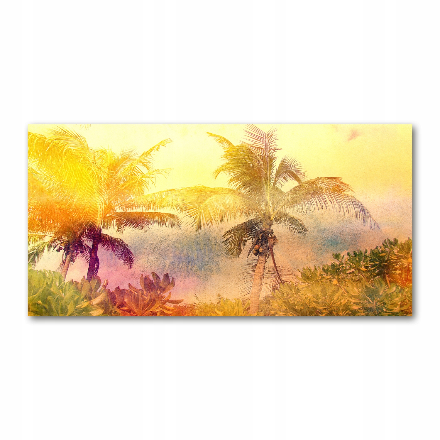 

Foto obraz akryl zdjęcie Kolorowe palmy 120X60 cm
