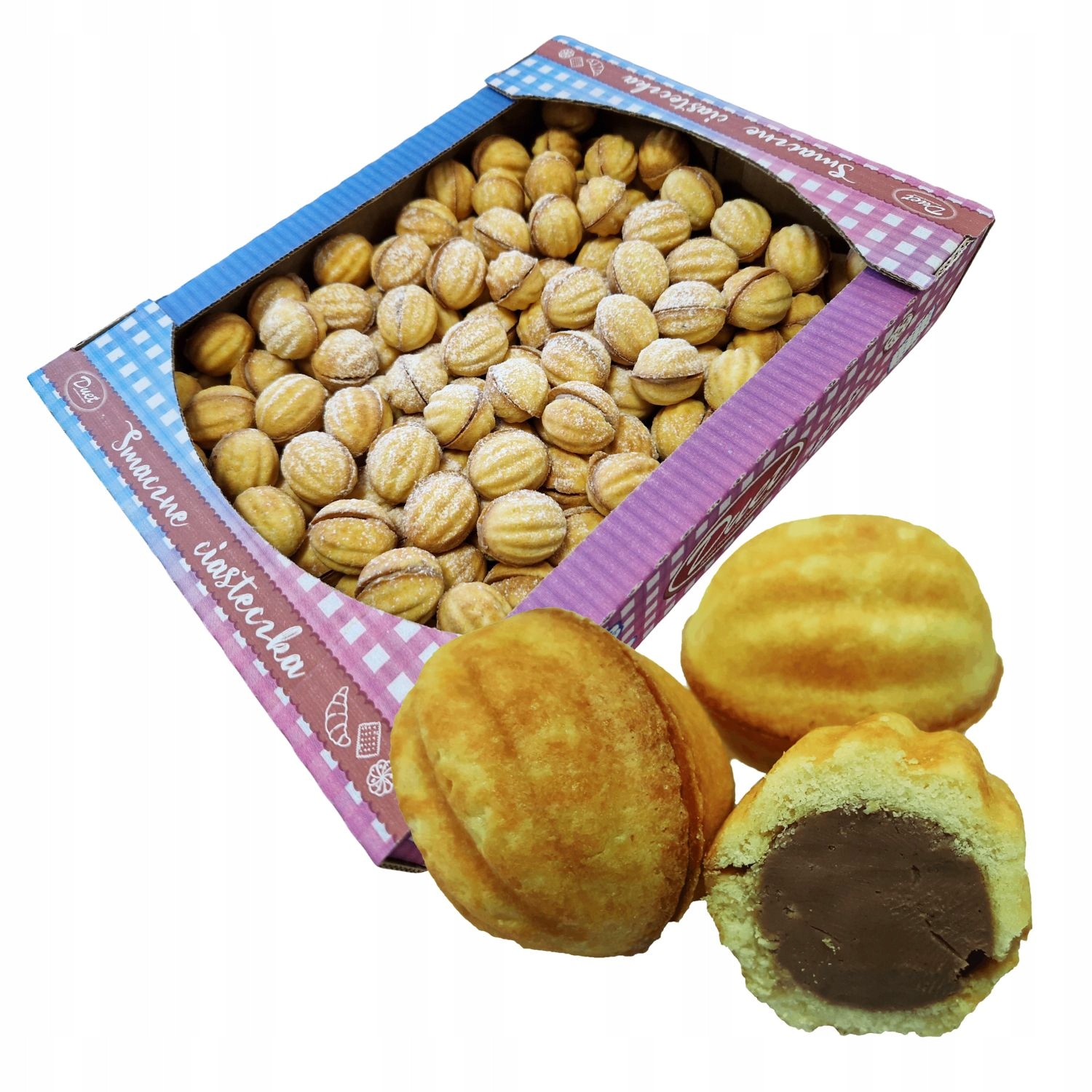 Ciastka orzeszki z nadzieniem krówkowym 3kg Duet Orzeszki kremlowskie